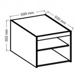 Πατάρι για την ντουλάπα Ester 1D3S 59.9x53x55