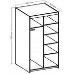 Ντουλάπα Ester 2D3S-Lefkas Oak