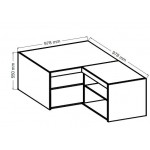 Πατάρι για τη γωνιακή ντουλάπα Ester-Sonoma Oak