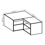 Πατάρι για τη γωνιακή ντουλάπα Ester-Leuko