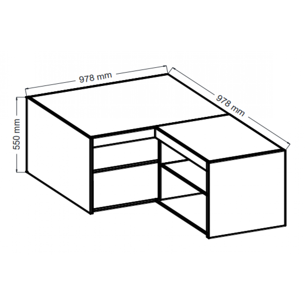 Πατάρι για τη γωνιακή ντουλάπα Ester 97.8x97.8x55