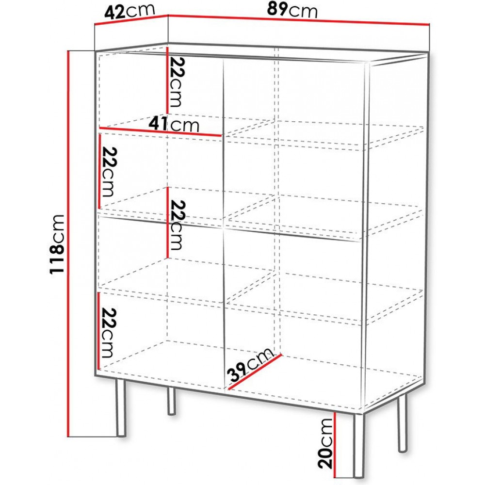 Μπουφές Ψηλός Art Deco 4D