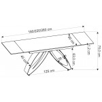 Επεκτεινόμενο τραπέζι Hila 180x90x75