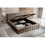 Επενδυμένο κρεβάτι Dagmar-Kafe-140 x 200