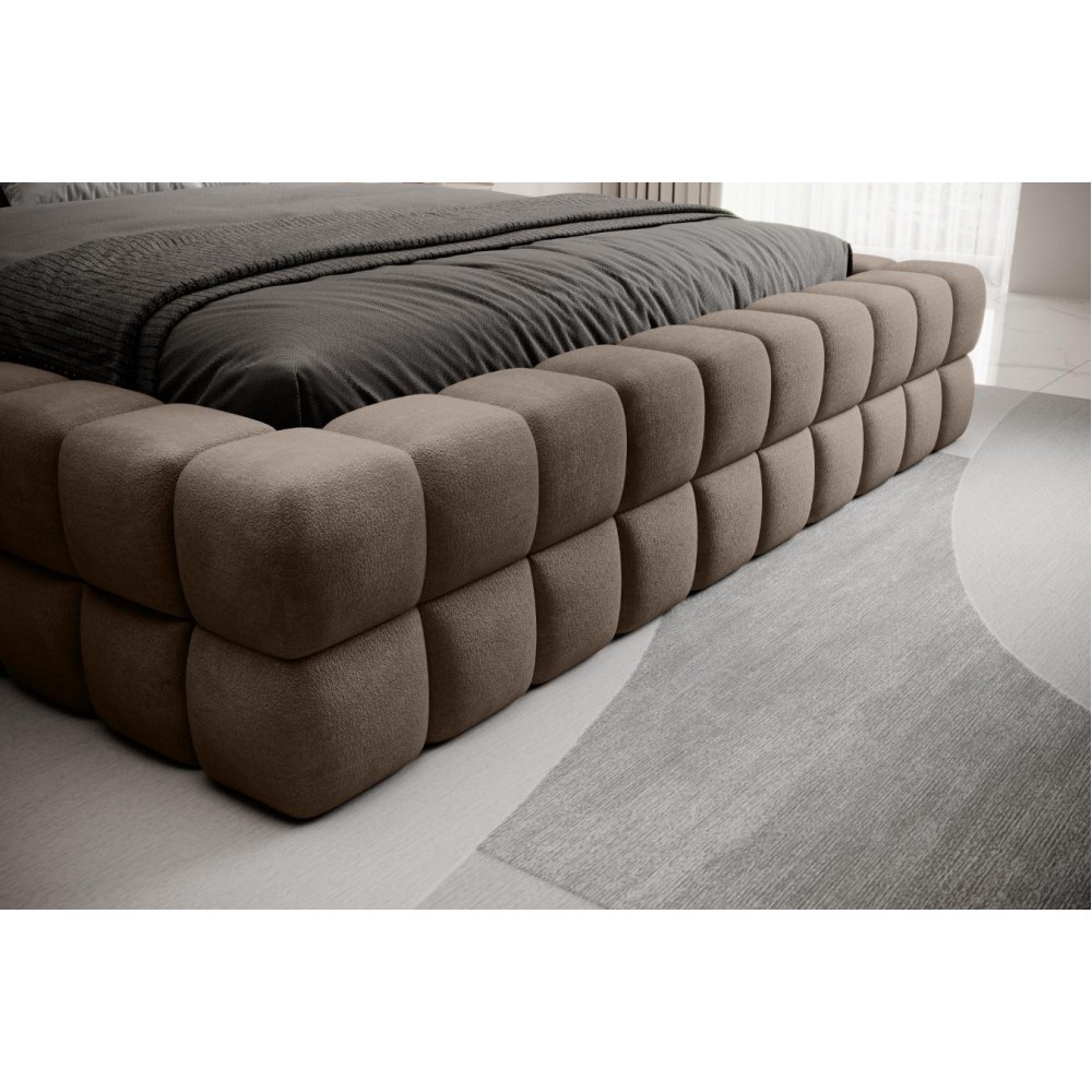 Επενδυμένο κρεβάτι Dagmar-Kafe-140 x 200