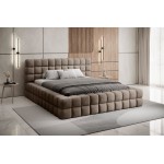 Επενδυμένο κρεβάτι Dagmar-Kafe-160 x 200