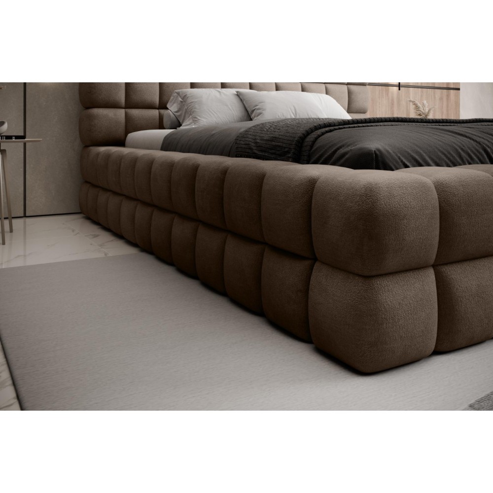 Επενδυμένο κρεβάτι Dagmar-Kafe-160 x 200