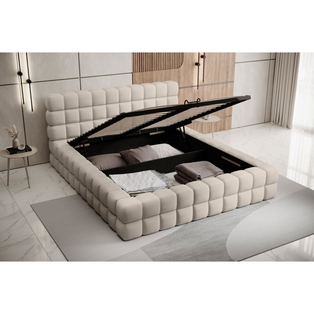 Επενδυμένο κρεβάτι Dagmar-Mpez-180 x 200