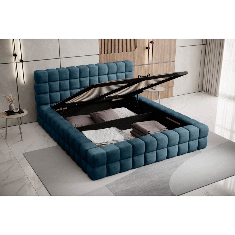 Επενδυμένο κρεβάτι Dagmar-Mple-140 x 200