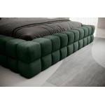 Επενδυμένο κρεβάτι Dagmar-Prasino-140 x 200