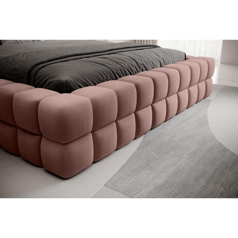 Επενδυμένο κρεβάτι Dagmar-Roz-140 x 200