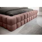 Επενδυμένο κρεβάτι Dagmar-Roz-160 x 200