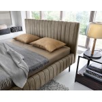 Επενδυμένο κρεβάτι Prallo-Ekrou-160 x 200