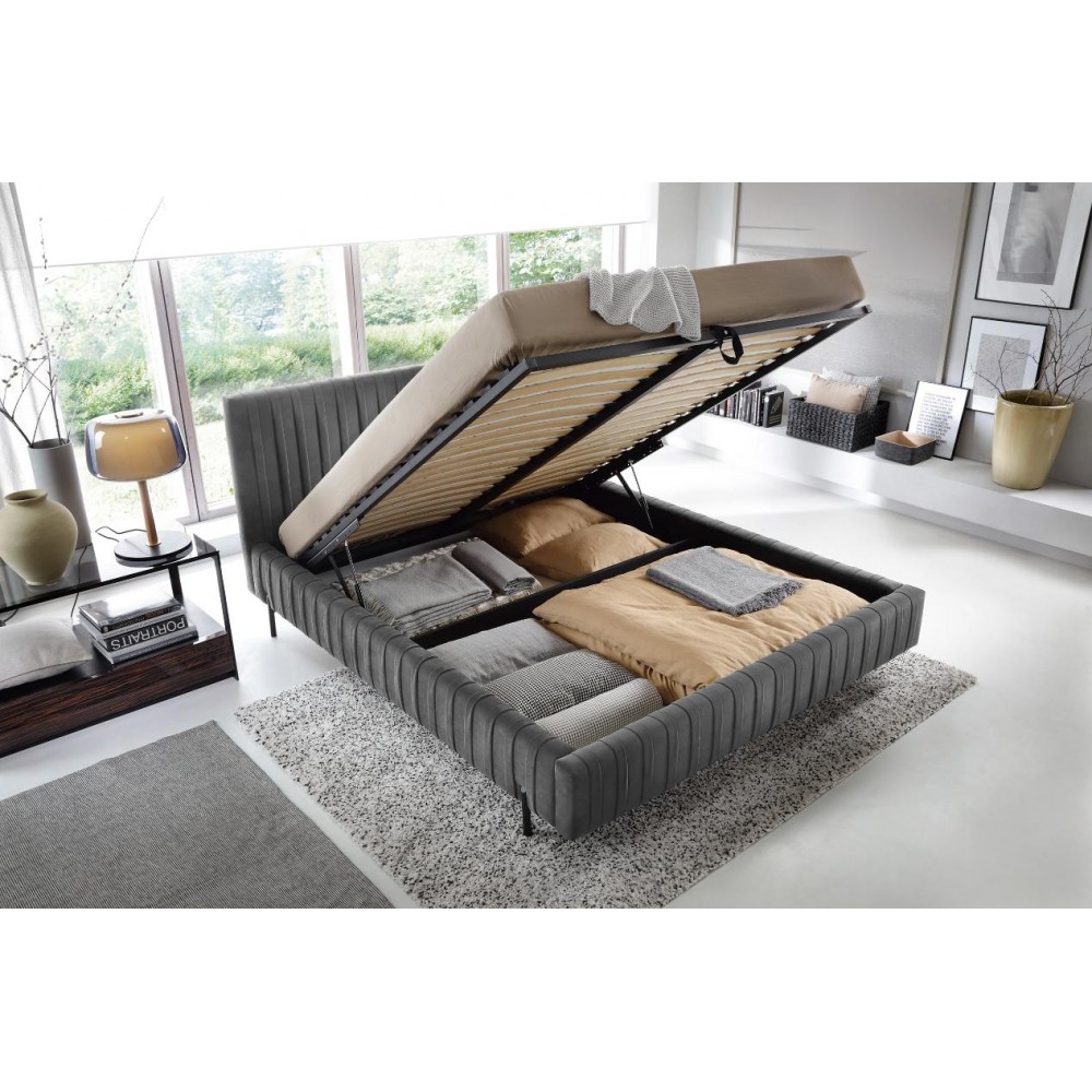 Επενδυμένο κρεβάτι Prallo-Gkri-160 x 200