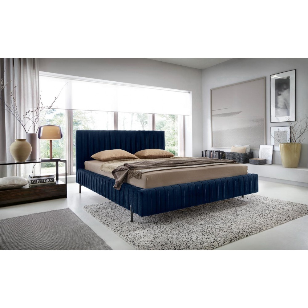 Επενδυμένο κρεβάτι Prallo-Mple-140 x 200