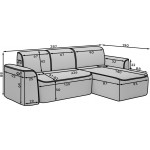 Γωνιακός καναπές Umbert-Mple-Δεξιά