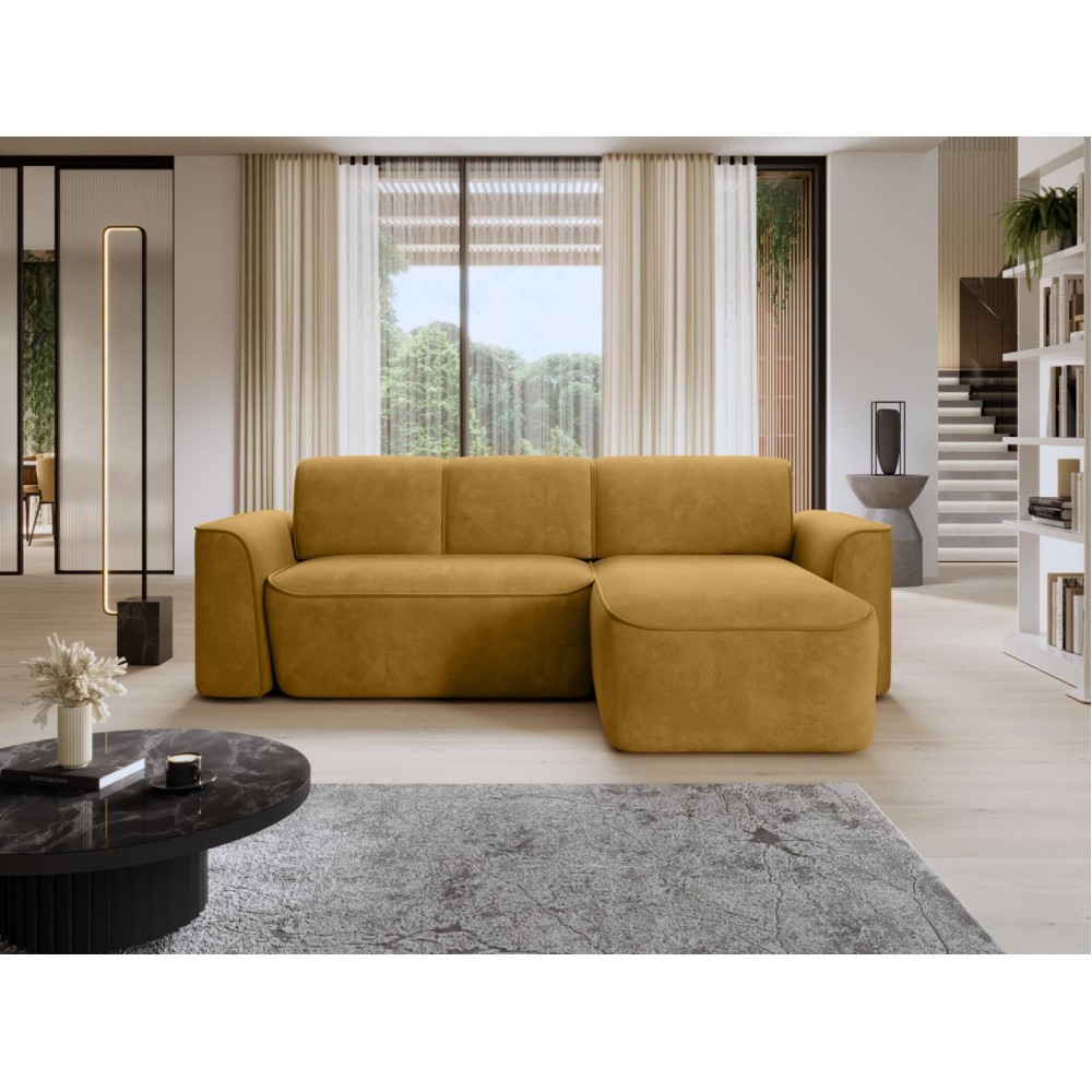 Γωνιακός καναπές Umbert-Moustardi-Δεξιά