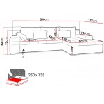 Γωνιακός καναπές Bangkok-Gkri-Αριστερή