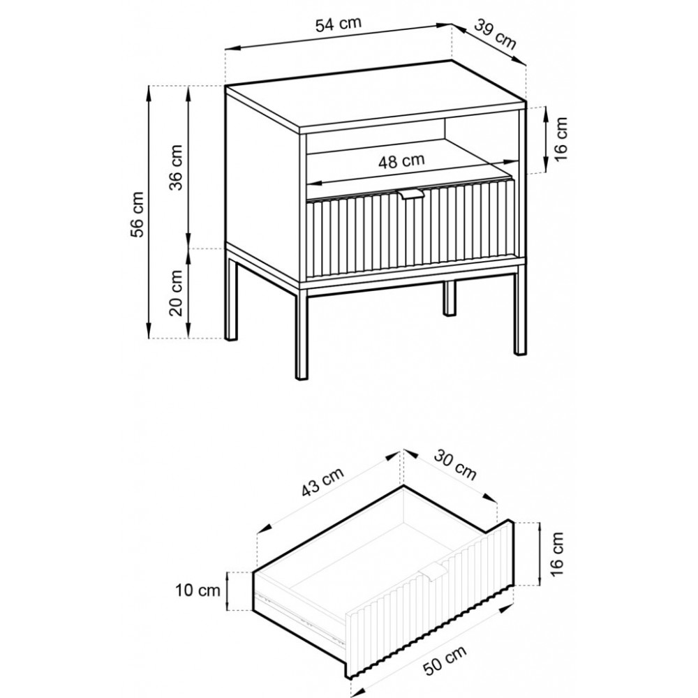 Βοηθητικό τραπεζάκι Palermo-Leuko