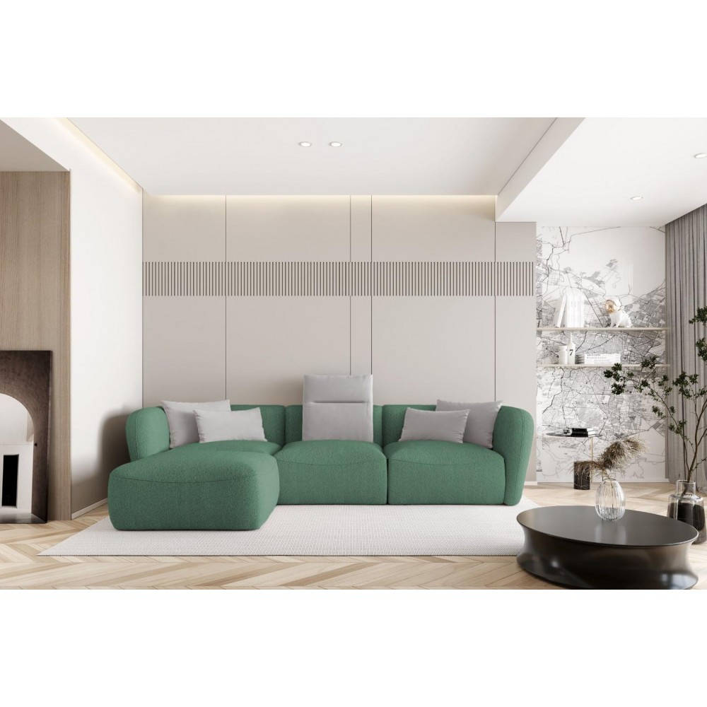 Γωνιακός καναπές Canada Mini-Prasino-Αριστερή