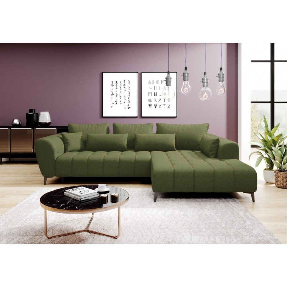 Γωνιακός καναπές Rayman-Prasino-Δεξιά