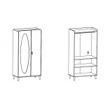 Ντουλάπα Souzy δίφυλλη