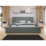 Επενδυμένο κρεβάτι Plexi-Gkri-Anthraki-160 x 200