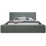 Επενδυμένο κρεβάτι Plexi-Gkri-Anthraki-160 x 200
