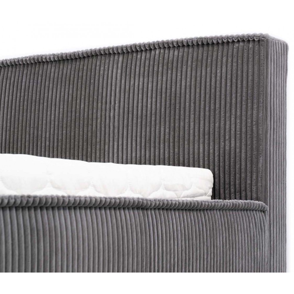 Επενδυμένο κρεβάτι Plexi-Gkri-Anthraki-160 x 200