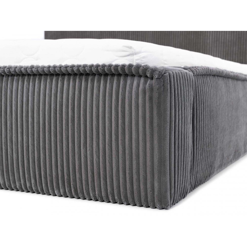 Επενδυμένο κρεβάτι Plexi-Gkri-Anthraki-160 x 200