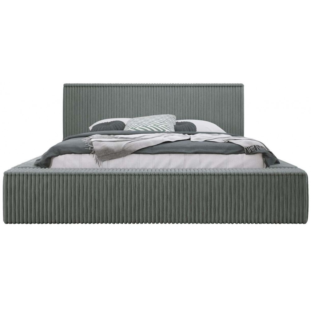 Επενδυμένο κρεβάτι Plexi-Gkri-Anthraki-180 x 200