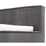 Επενδυμένο κρεβάτι Plexi-Gkri-Anthraki-180 x 200