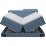 Επενδυμένο κρεβάτι Kayak με στρώμα και ανώστρωμα-Galazio-140 x 200