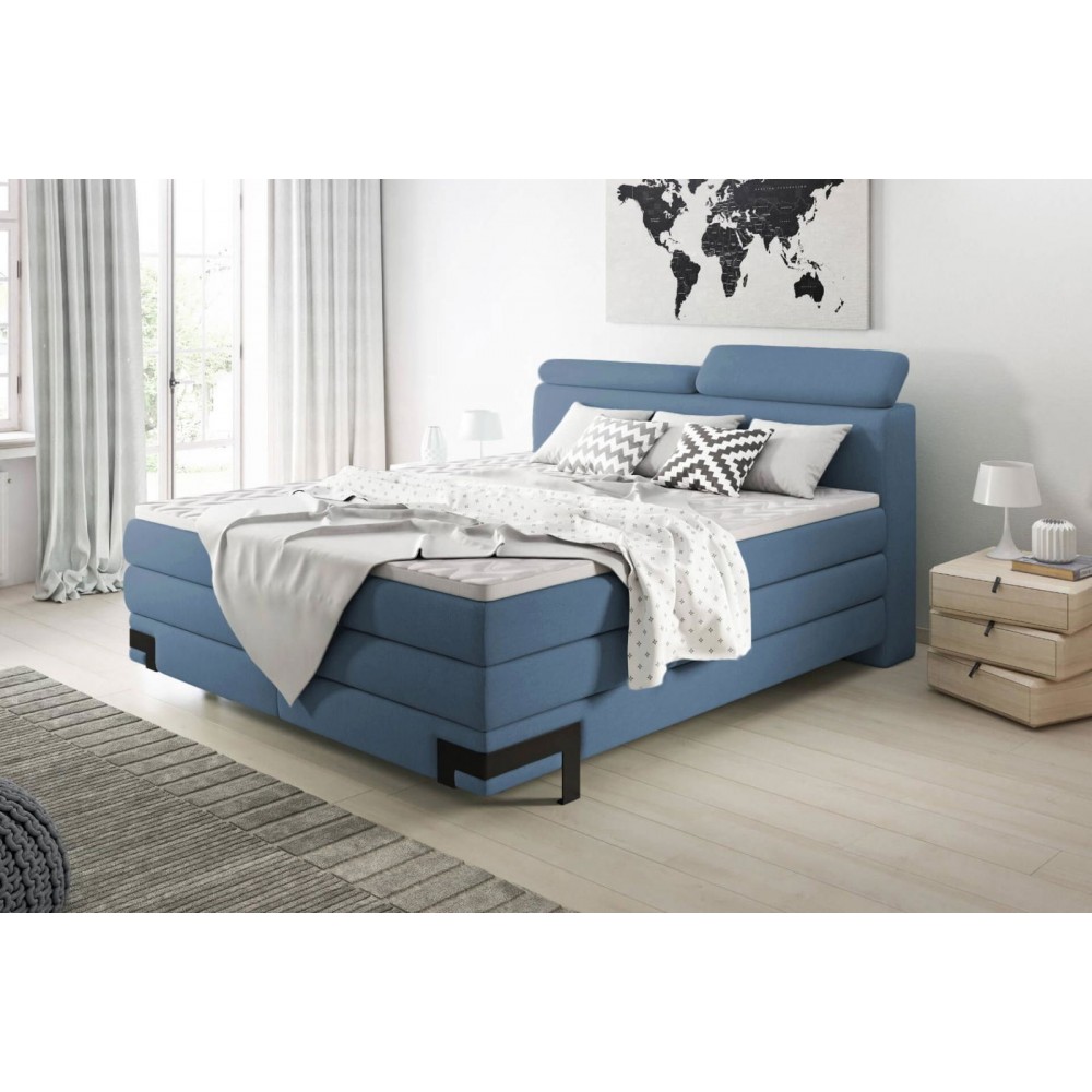 Επενδυμένο κρεβάτι Kayak με στρώμα και ανώστρωμα-Galazio-160 x 200