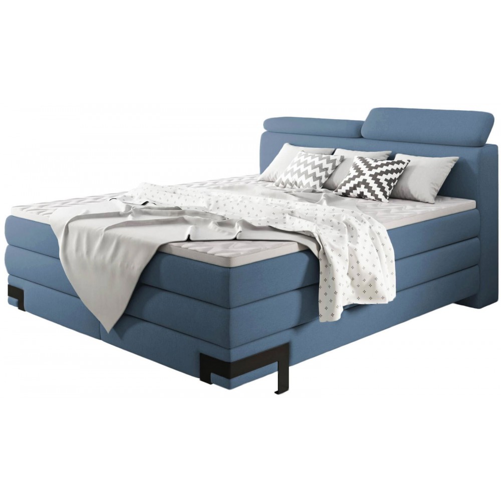 Επενδυμένο κρεβάτι Kayak με στρώμα και ανώστρωμα-Galazio-160 x 200