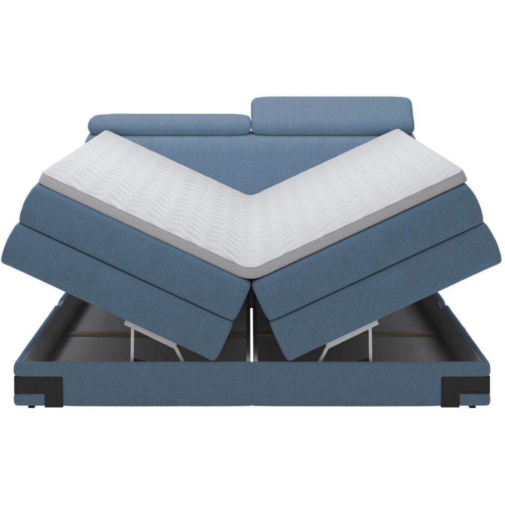 Επενδυμένο κρεβάτι Kayak με στρώμα και ανώστρωμα-Galazio-160 x 200