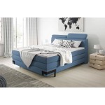 Επενδυμένο κρεβάτι Kayak με στρώμα και ανώστρωμα-Galazio-180 x 200