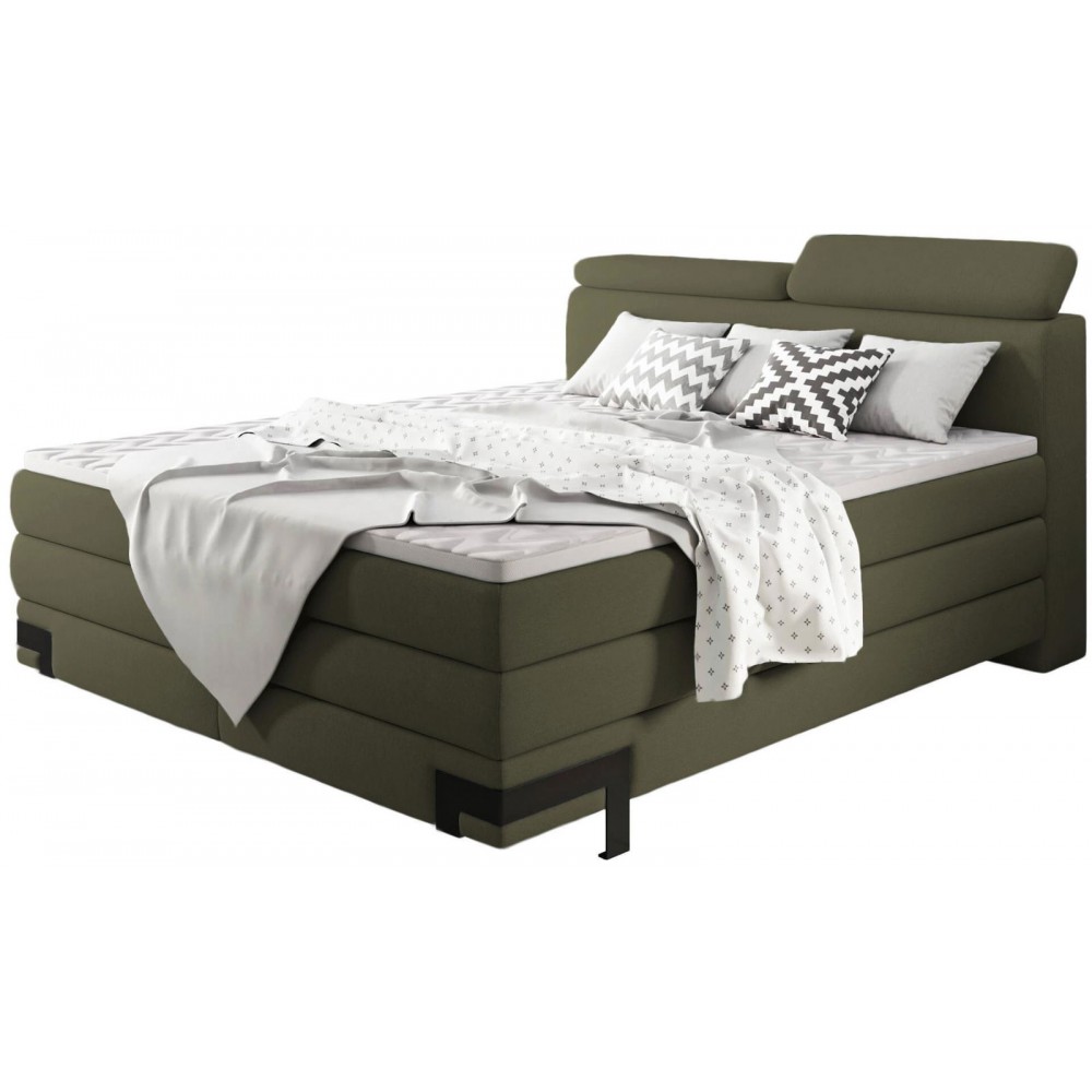 Επενδυμένο κρεβάτι Kayak με στρώμα και ανώστρωμα-Ladi-140 x 200