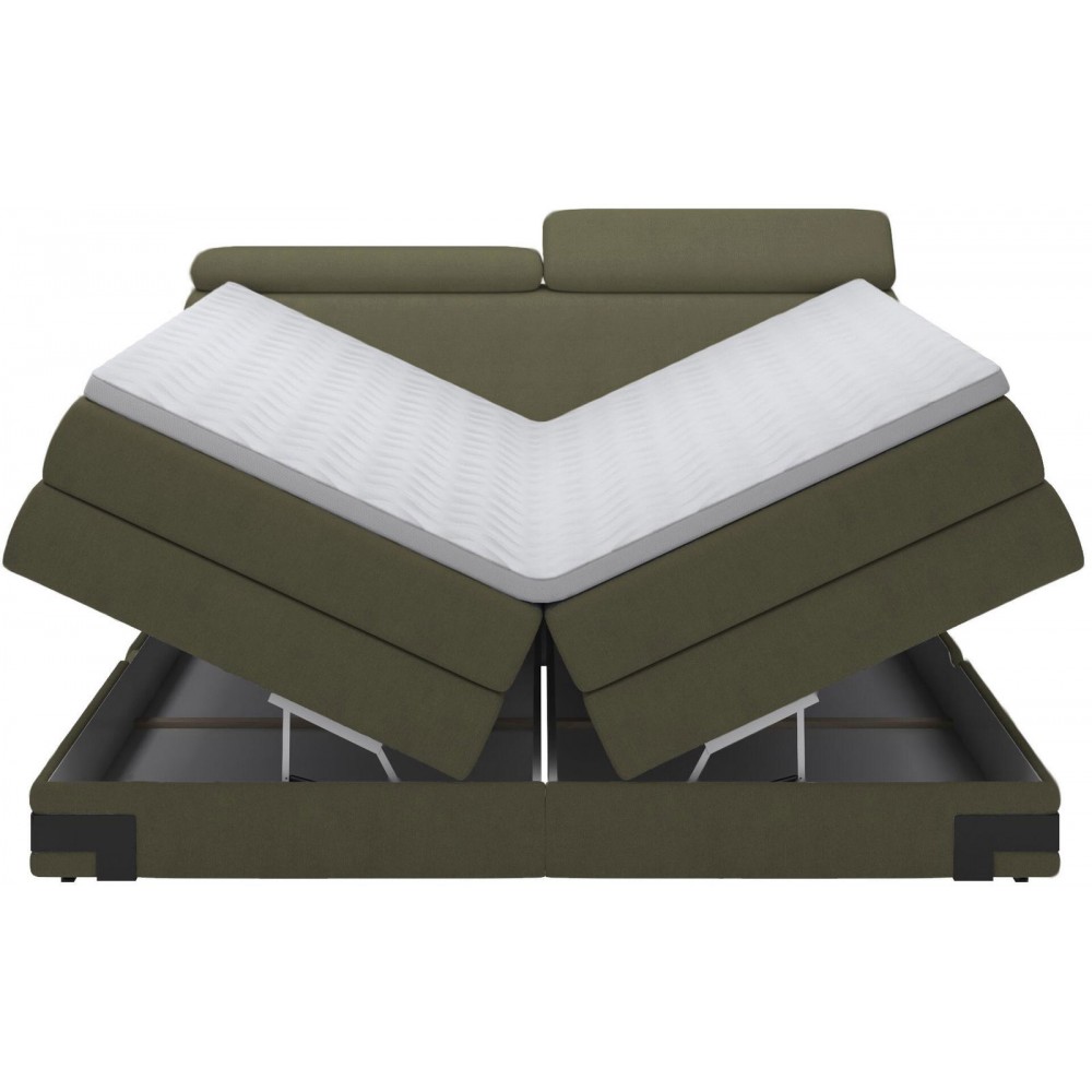 Επενδυμένο κρεβάτι Kayak με στρώμα και ανώστρωμα-Ladi-180 x 200