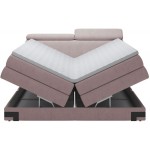 Επενδυμένο κρεβάτι Kayak με στρώμα και ανώστρωμα-Roz-140 x 200