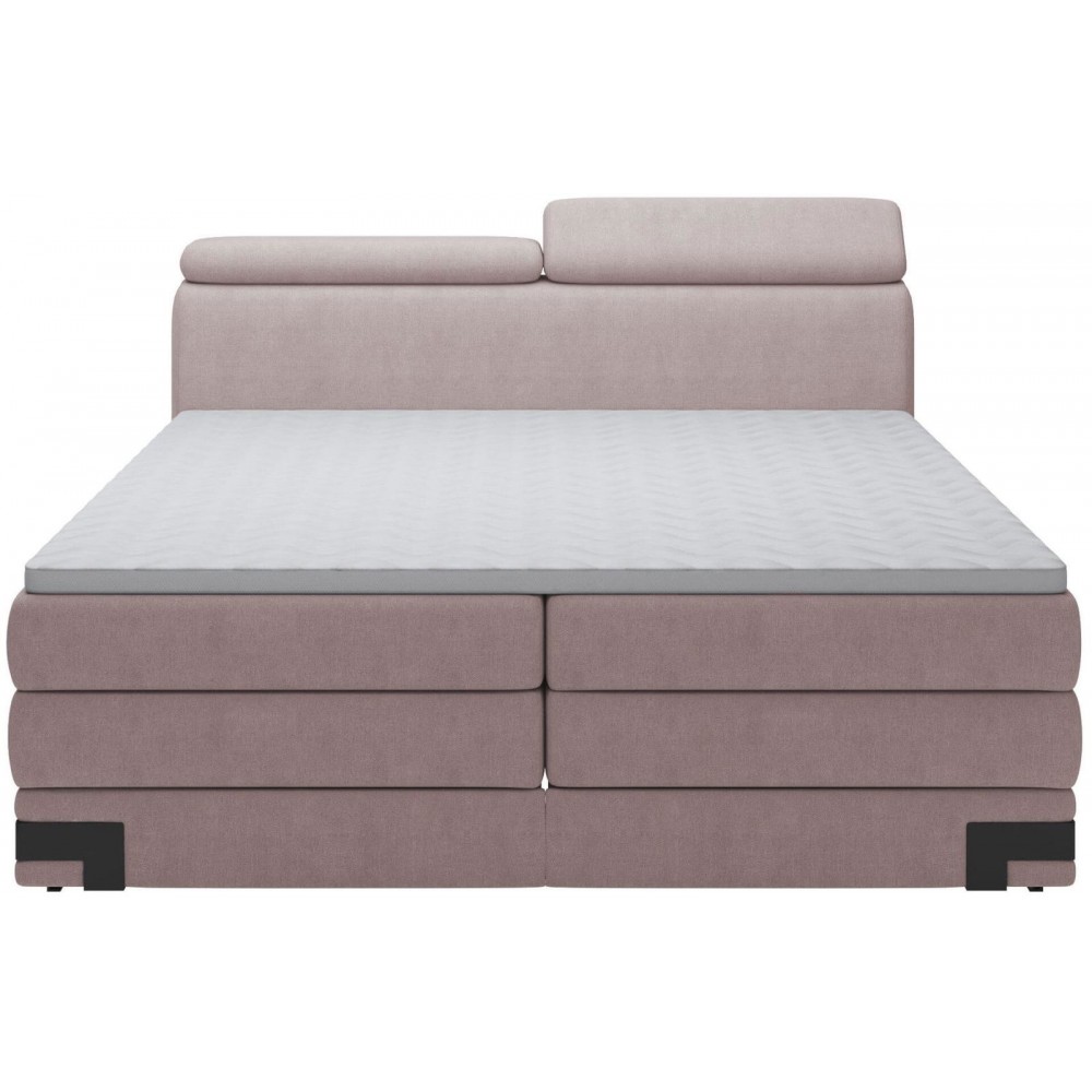 Επενδυμένο κρεβάτι Kayak με στρώμα και ανώστρωμα-Roz-160 x 200