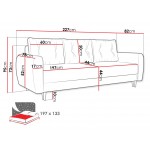 Καναπές - κρεβάτι Dream τριθέσιος-Kuparissi