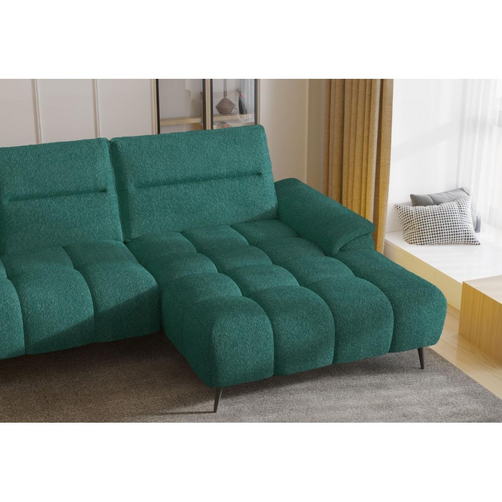 Γωνιακός καναπές Tony XL-Petrol-Αριστερή