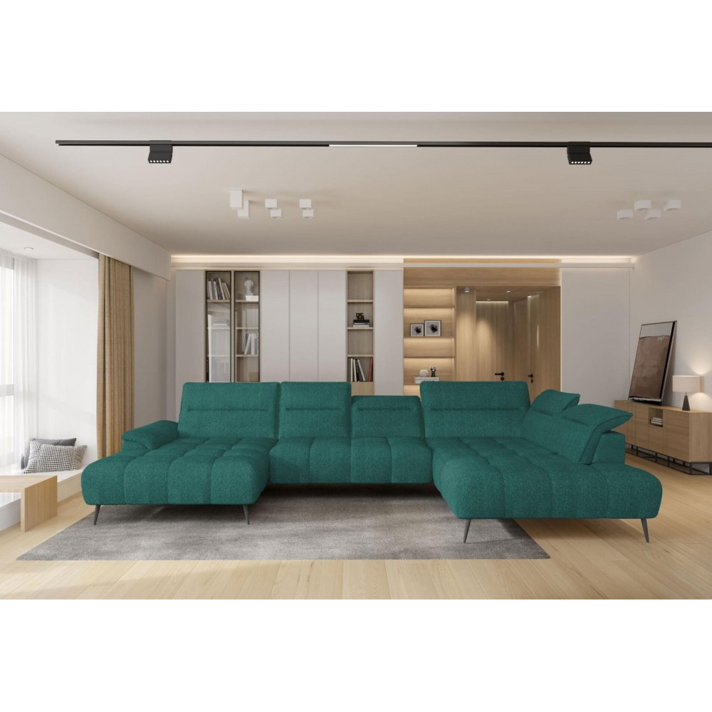 Γωνιακός καναπές Tony XL-Petrol-Δεξιά