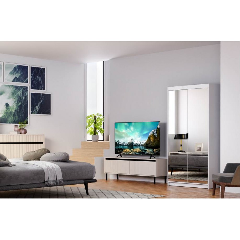 Ντουλάπα Ester 2D δίφυλλη-Leuko