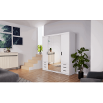 Ντουλάπα Ester 4D6S τετράφυλλη-Leuko