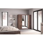 Ντουλάπα Ester 4D6S τετράφυλλη-Lefkas Oak