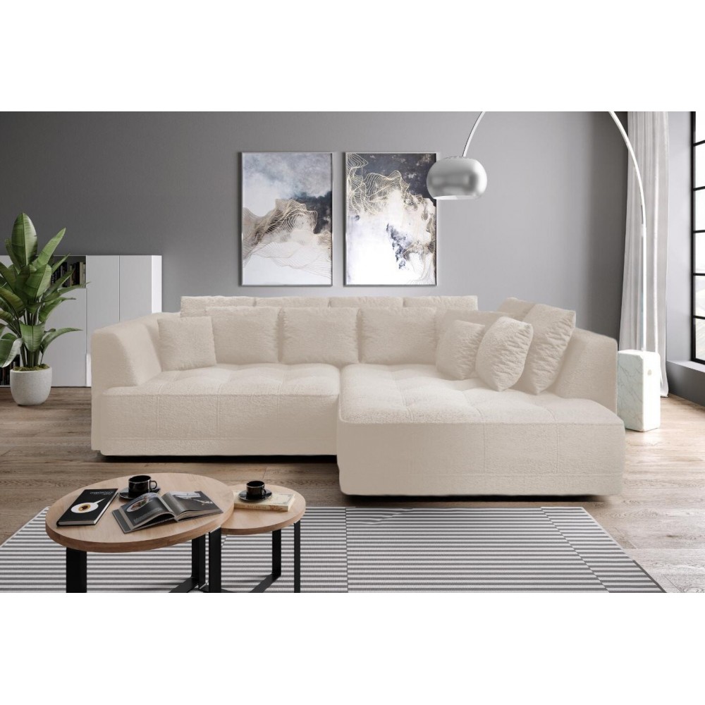 Γωνιακός καναπές Vianca-Krem-Δεξιά