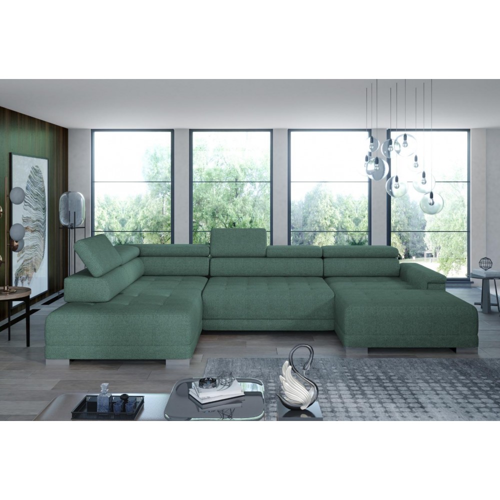 Γωνιακός καναπές Carmel plus-Prasino-Αριστερή
