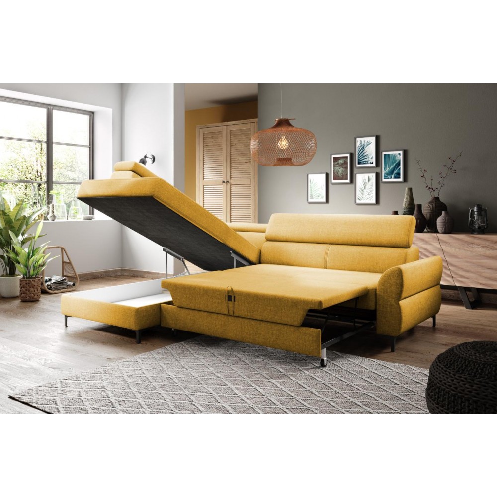 Γωνιακός καναπές Rino-Kitrino-Αριστερή